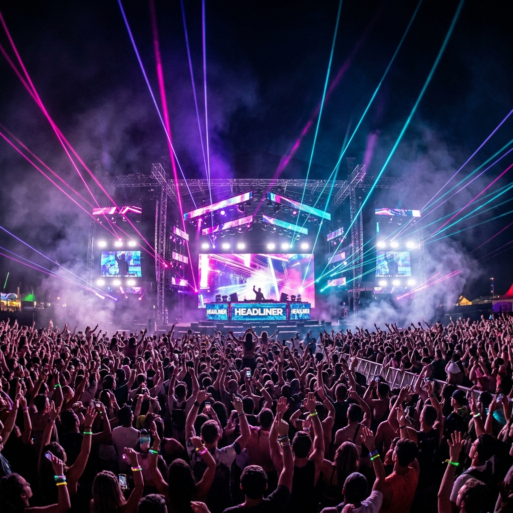 Live Concert Crowd Background SCIVVAS